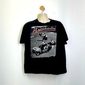 Riot Collective - Medium Pandamonium On A Golf Cart Graphic Short Sleeve T Med